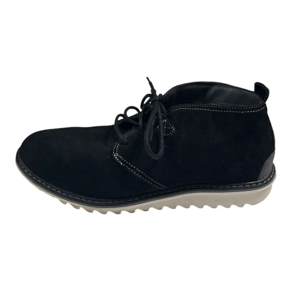 Skechers Women’s Black Suede Lace Up Chukka Ankle Boots Comfort Shoes Size 9.5